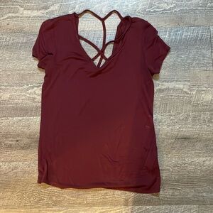 Maroon top